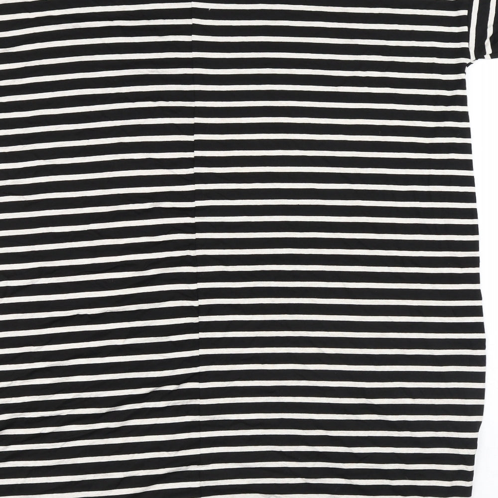 New Look Womens Multicoloured Striped Viscose T-Shirt Dress Size 8 Round Neck