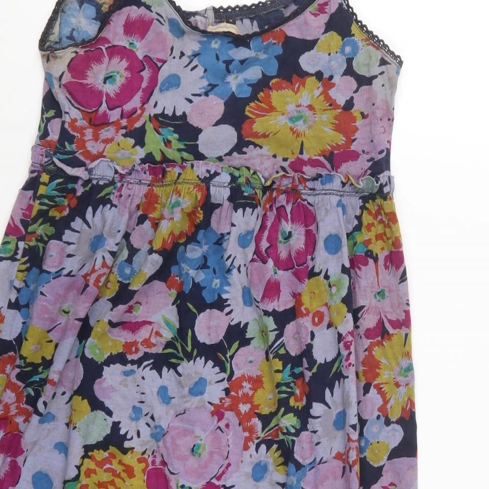 River Island Womens Multicoloured Floral Cotton Mini Size 6 Sweetheart Pullover