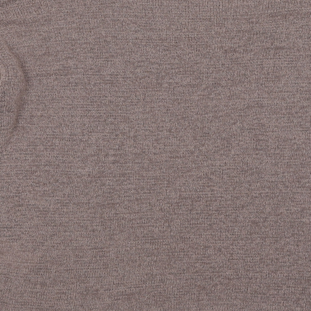 Divided by H&M Womens Brown Round Neck Acrylic Pullover Jumper Size S