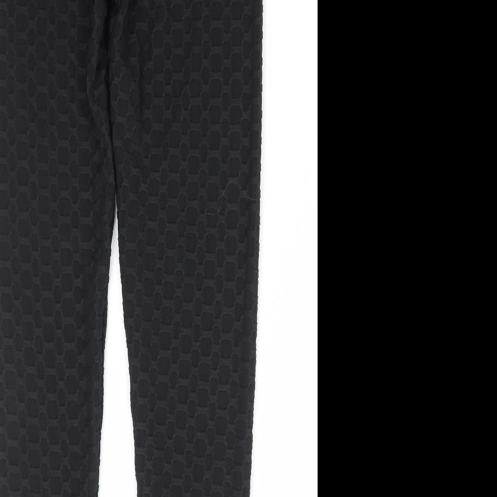 Preworn Womens Black Polyamide Compression Leggings Size S L27 in Regular Pullover