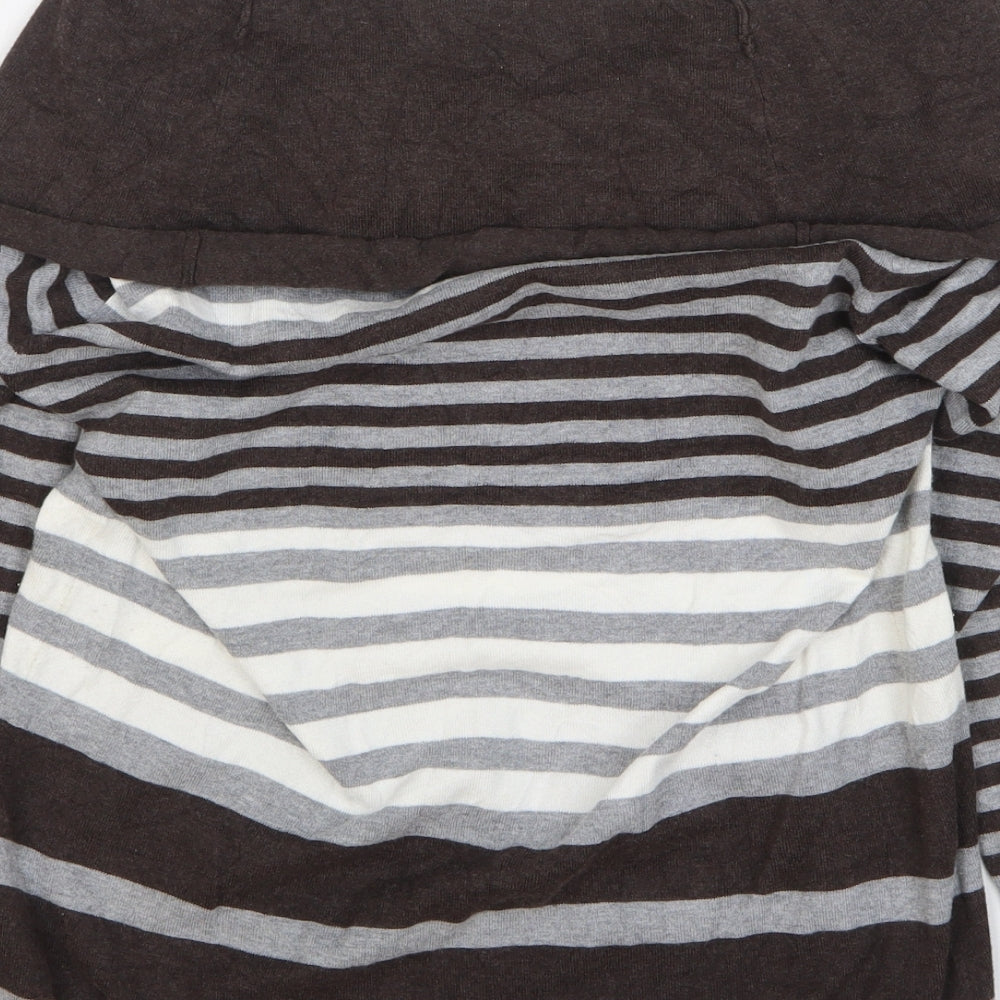 Gerry Weber Womens Multicoloured Roll Neck Striped Viscose Pullover Jumper Size 14