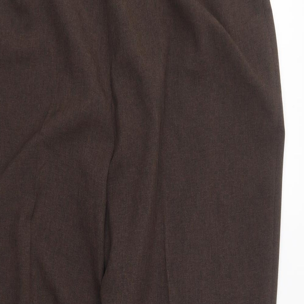 Berkertex Womens Brown Polyester Trousers Size 18 L20 in Regular Button