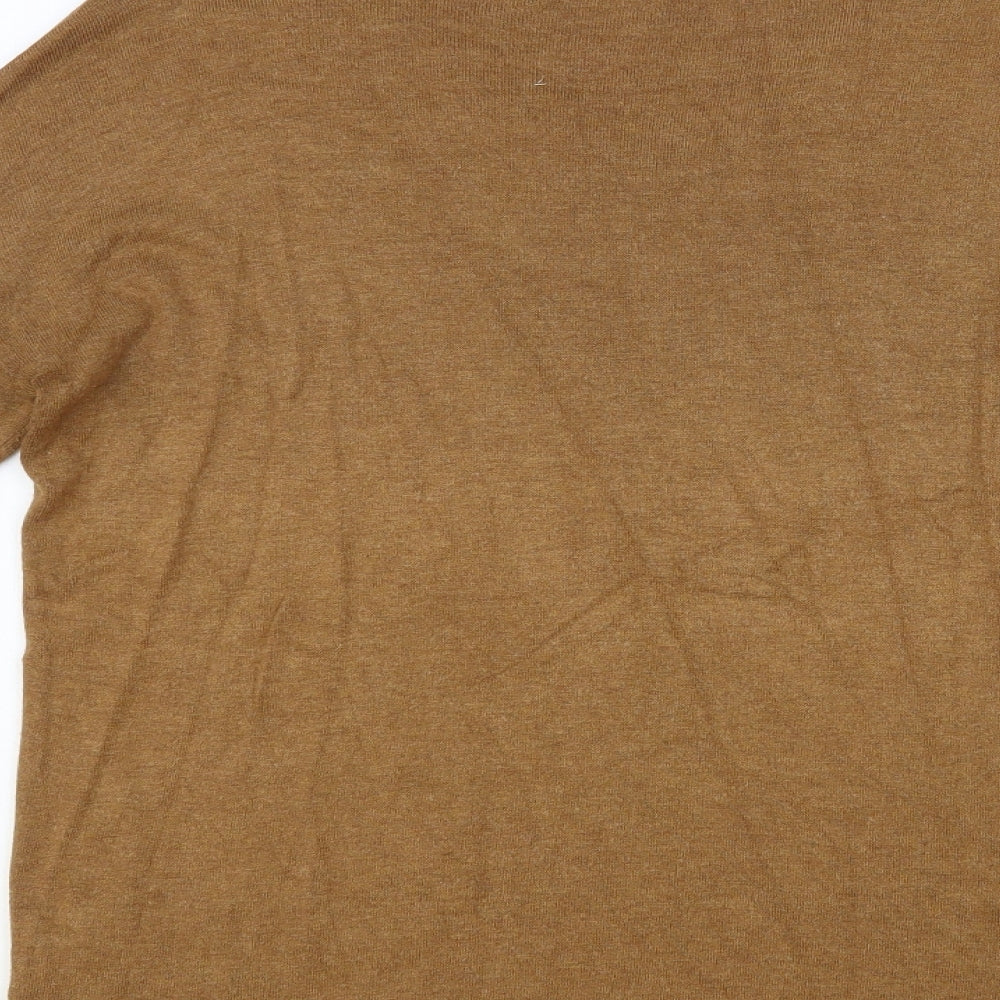 Atmosphere Womens Brown V-Neck Viscose Pullover Jumper Size 14