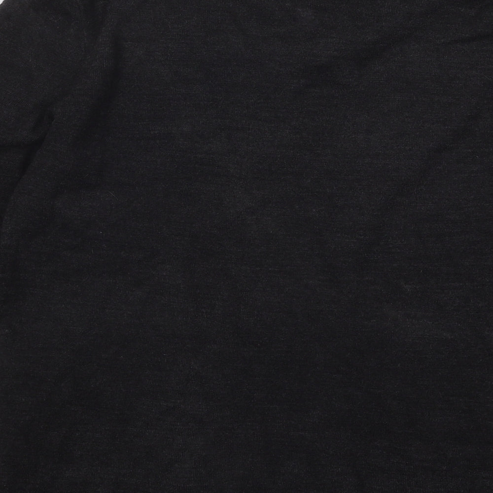 Atlantic Bay Womens Grey V-Neck Acrylic Pullover Jumper Size M