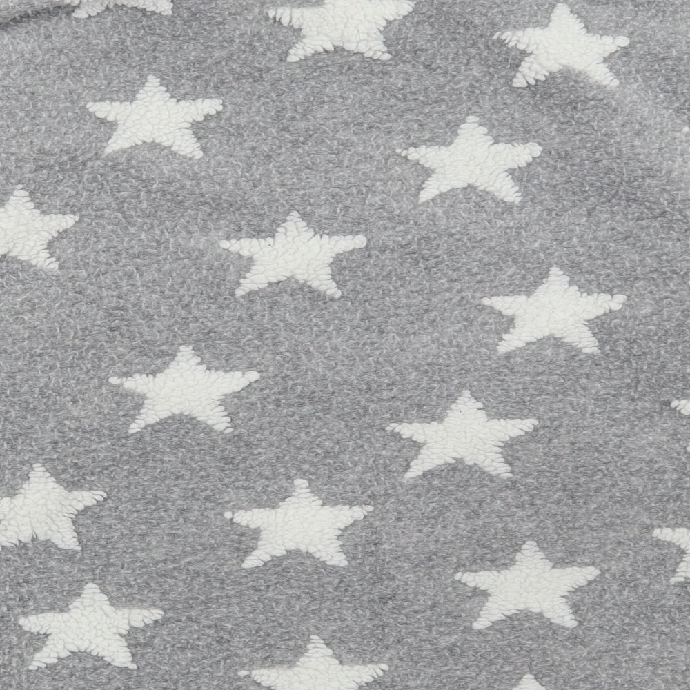 NEXT Womens Grey Geometric Polyester Pullover Sweatshirt Size XS Zip - Stars