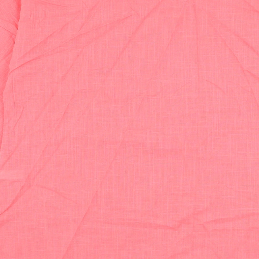 Preworn Womens Pink Polyester Basic Blouse Size XL Round Neck