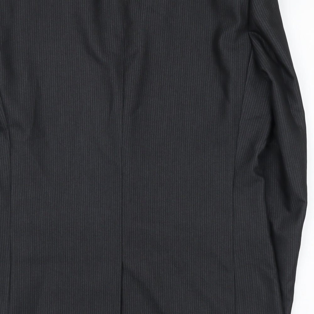 NEXT Mens Grey Striped Polyester Jacket Suit Jacket Size M