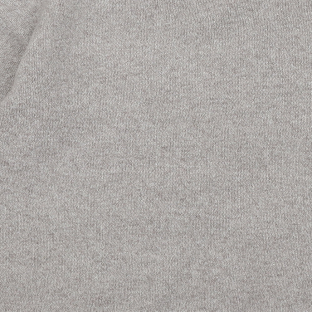 Studio Womens Grey Mock Neck Geometric Polyester Pullover Jumper Size 10
