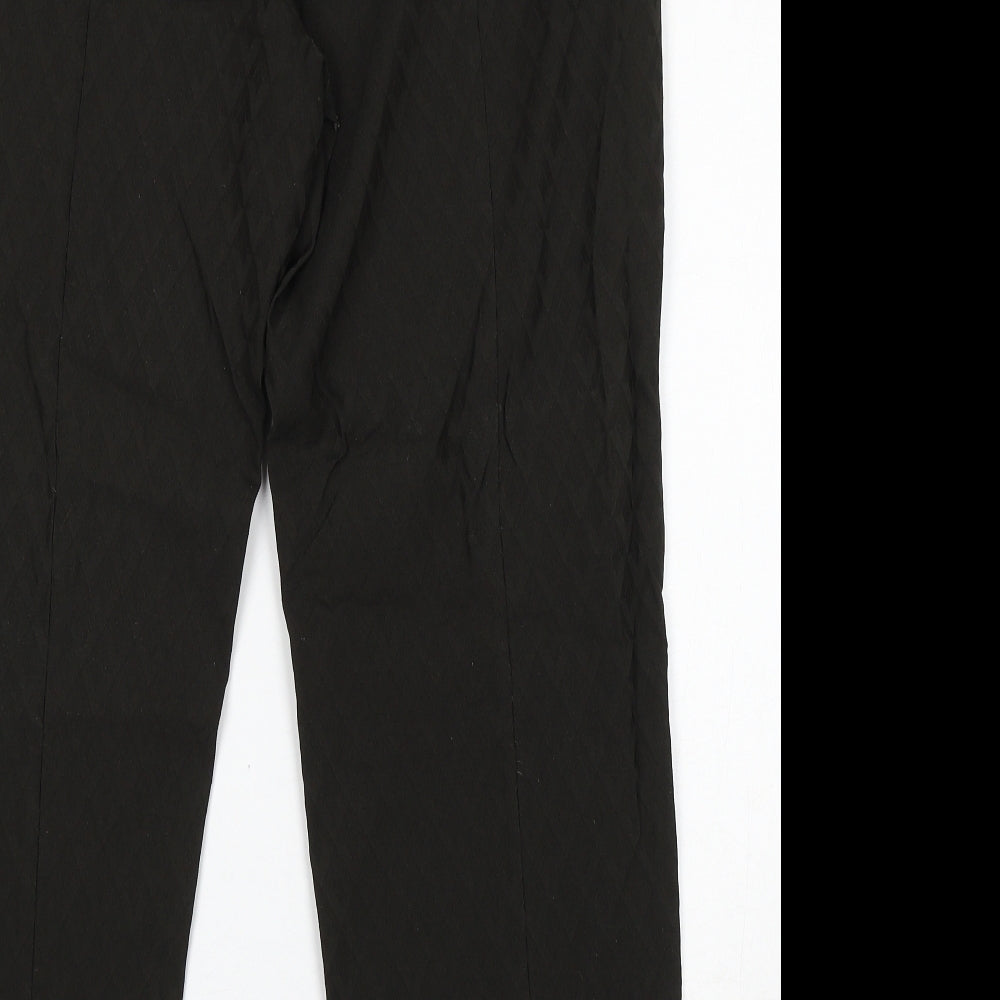 Gerard Womens Black Geometric Polyester Trousers Size 40 in L28 in Regular