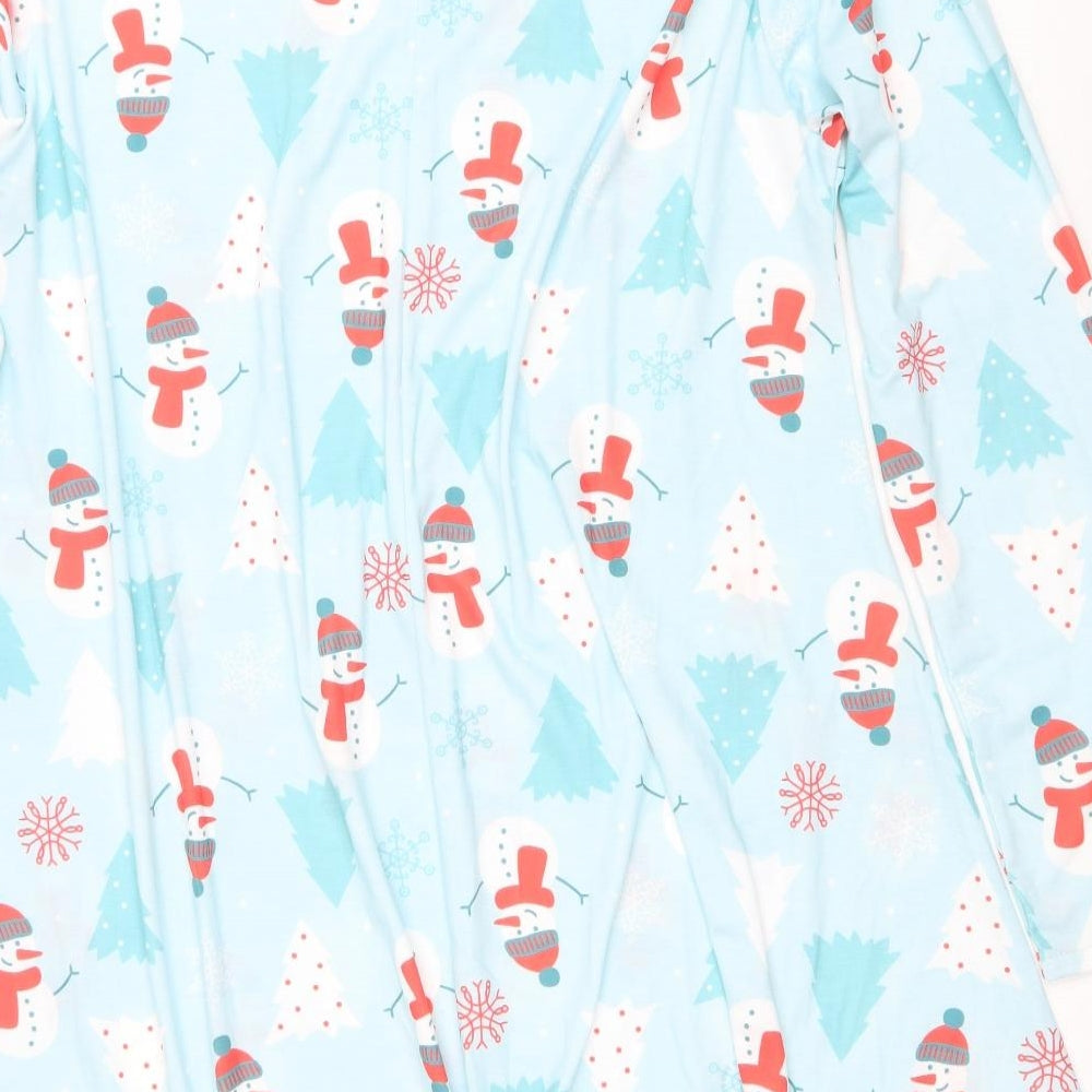 Style Womens Blue Polyester Fit & Flare Size XL Boat Neck - Christmas