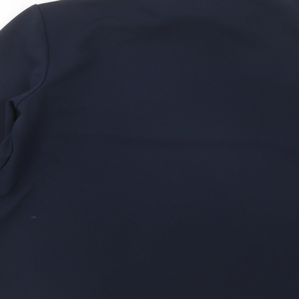 Monsoon Womens Blue Polyester Basic Blouse Size S Round Neck