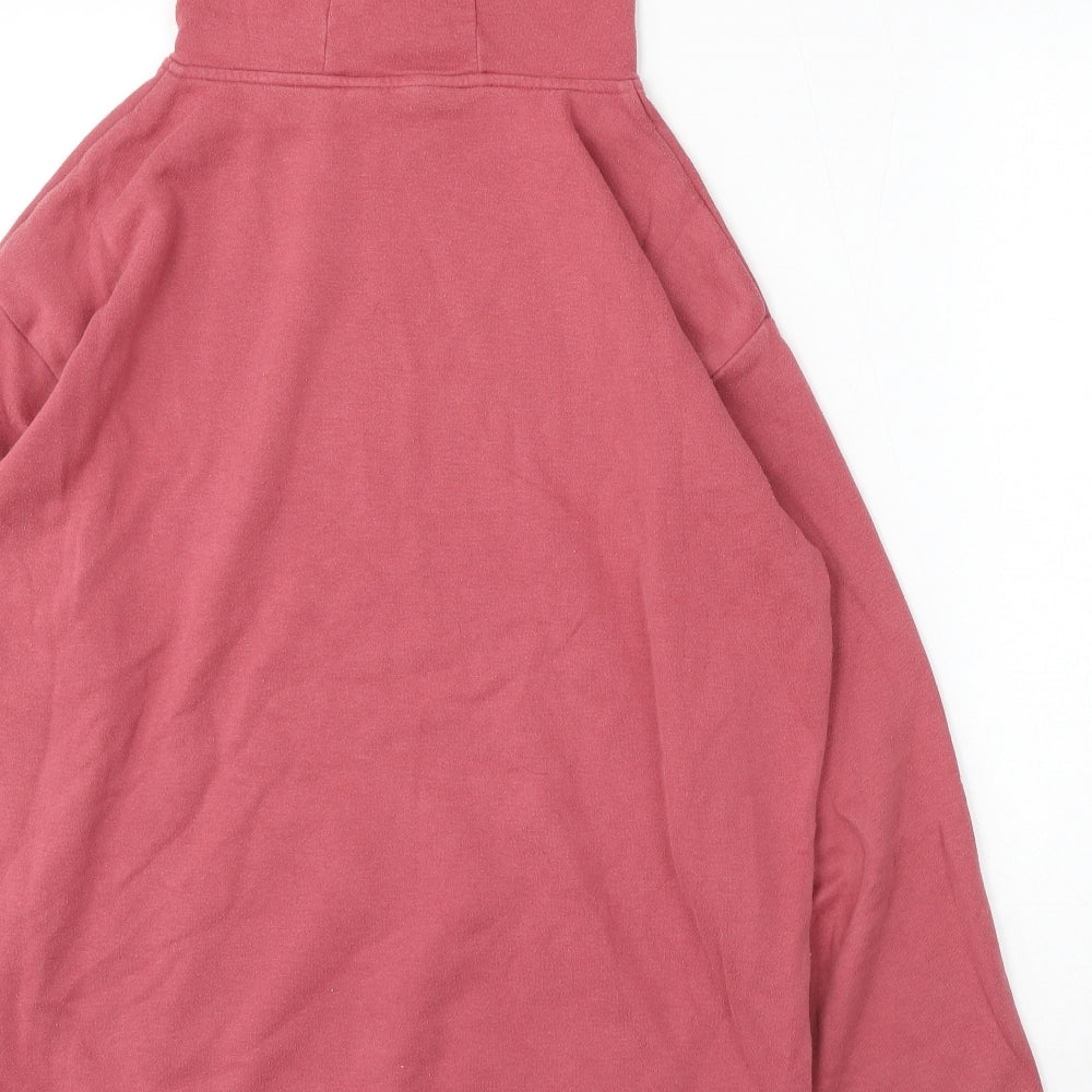 Primark Womens Red Cotton Pullover Hoodie Size 10 Drawstring - Beverly Hills