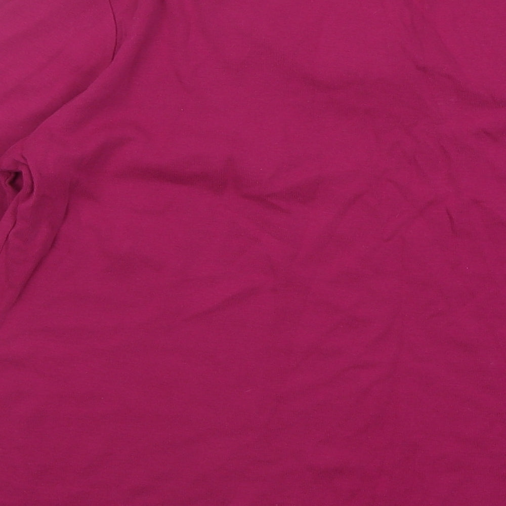Marks & Spencer Womens Pink Round Neck Polyester Pullover Jumper Size 12