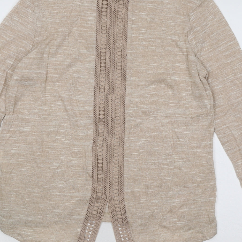 Atmosphere Womens Beige Round Neck Viscose Pullover Jumper Size 10
