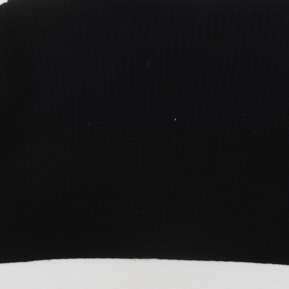 Topshop Womens Black Round Neck Acrylic Pullover Jumper Size 8