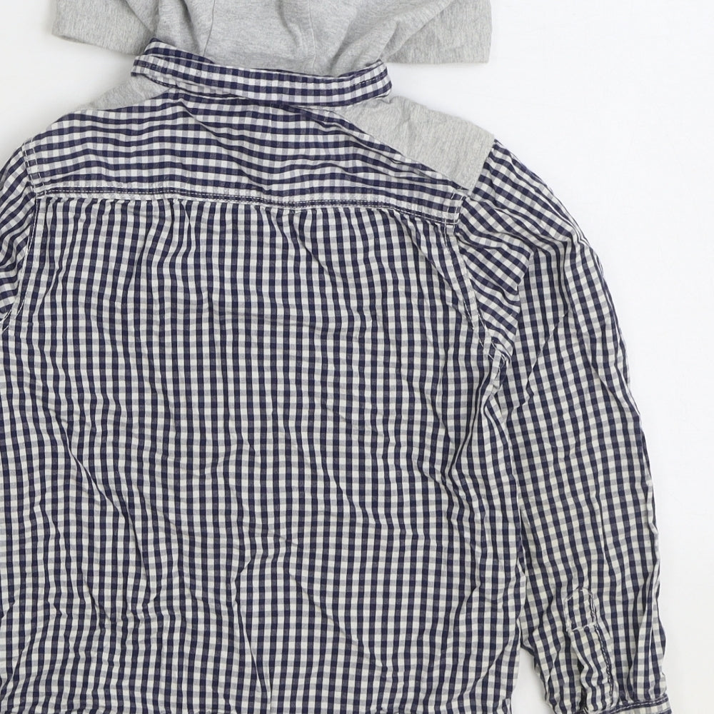 F&F Boys Blue Gingham Jacket Size 6-7 Years Button - Shirt