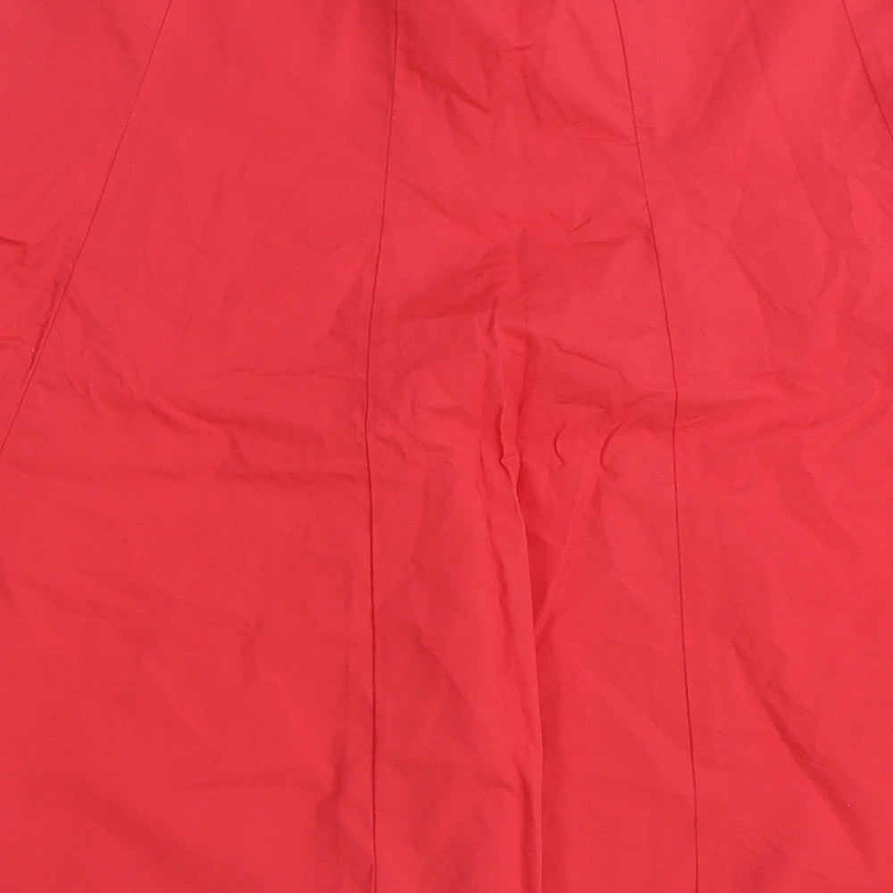 MK One Womens Pink Cotton A-Line Skirt Size 12 Zip