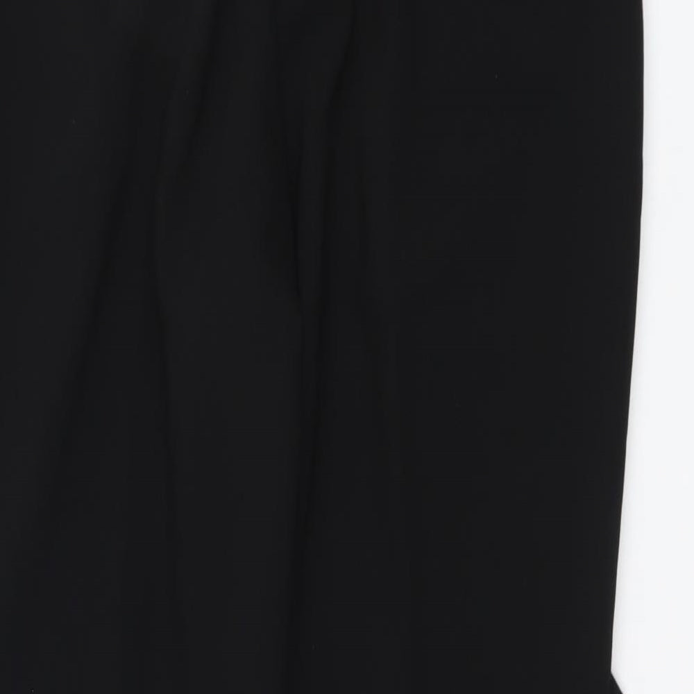 Dorothy Perkins Womens Black Polyester Chino Trousers Size 12 L27 in Regular Button