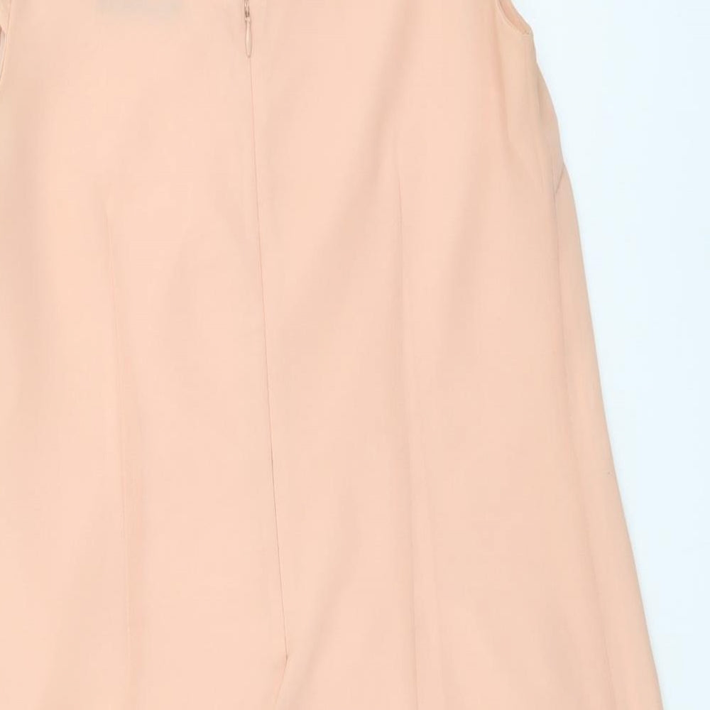 Oli Womens Pink Polyester A-Line Size 12 Round Neck Zip