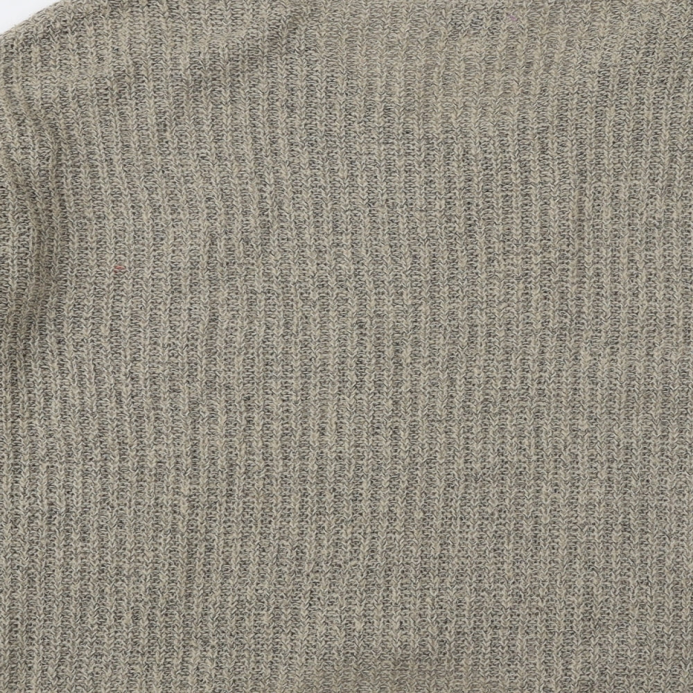 JDY Womens Brown V-Neck Acrylic Pullover Jumper Size L