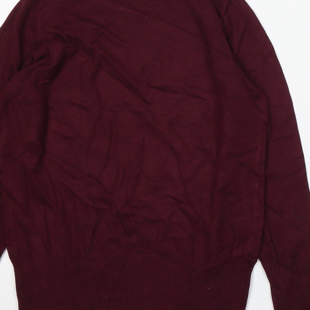 Dorothy Perkins Womens Red Round Neck Viscose Pullover Jumper Size 6
