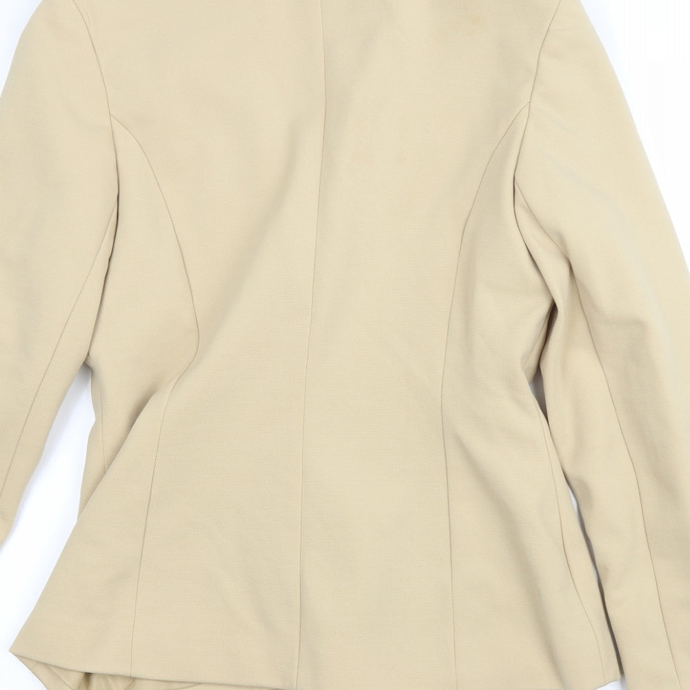Miss Selfridge Womens Beige Jacket Blazer Size 38 Button