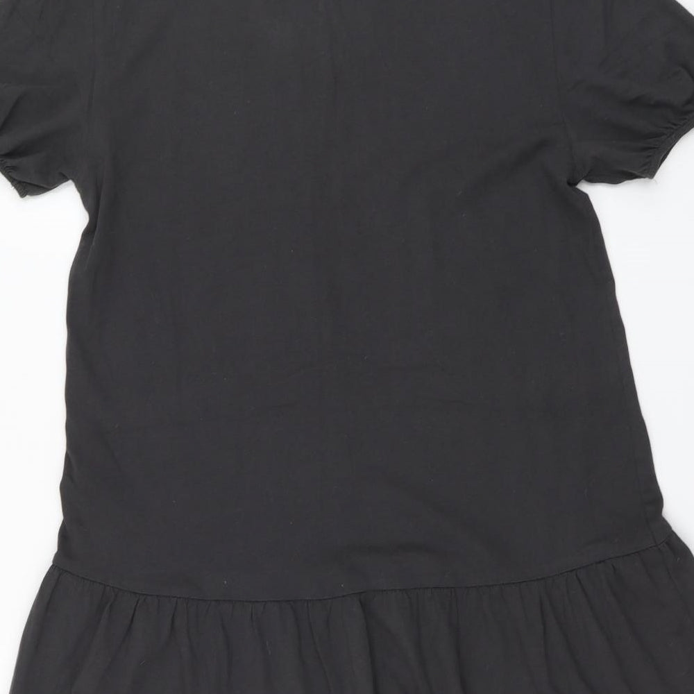 H&M Womens Grey Cotton Trapeze & Swing Size XS Round Neck Pullover