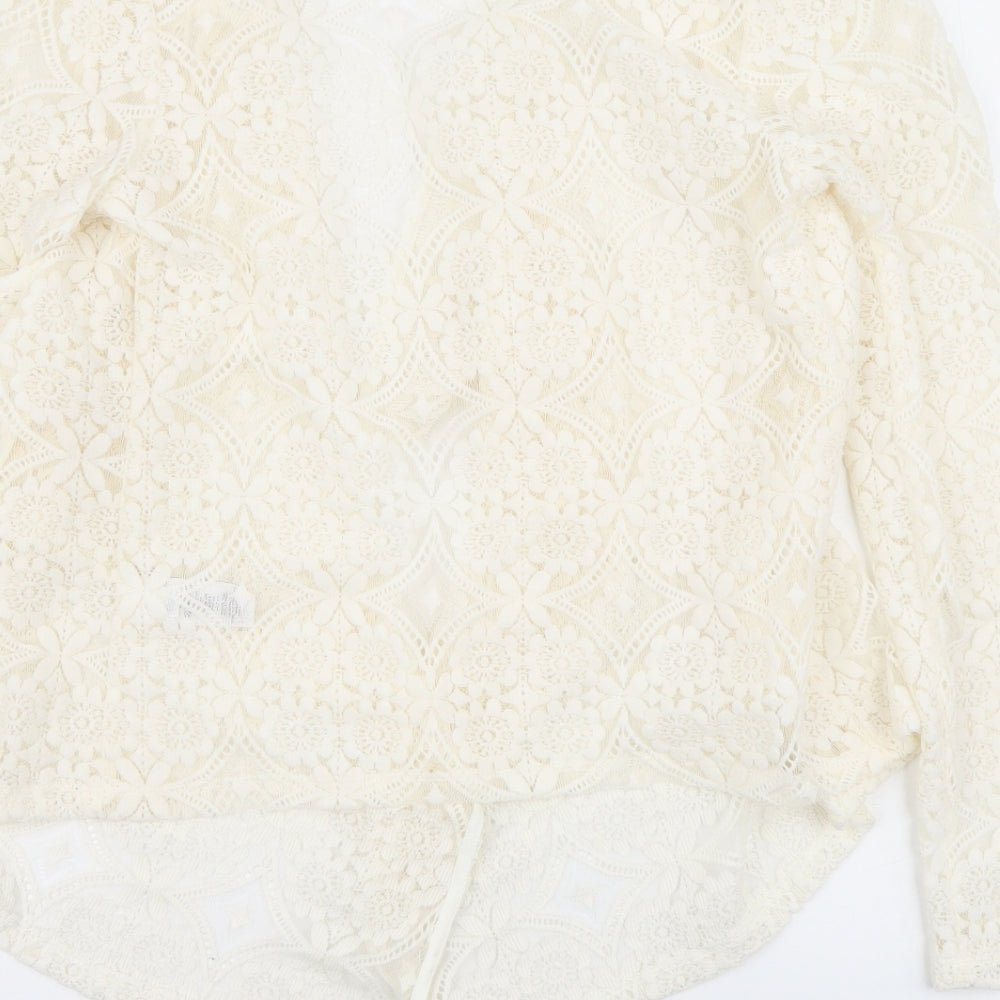 NEXT Womens Ivory Jacket Blazer Size 12 Hook & Eye