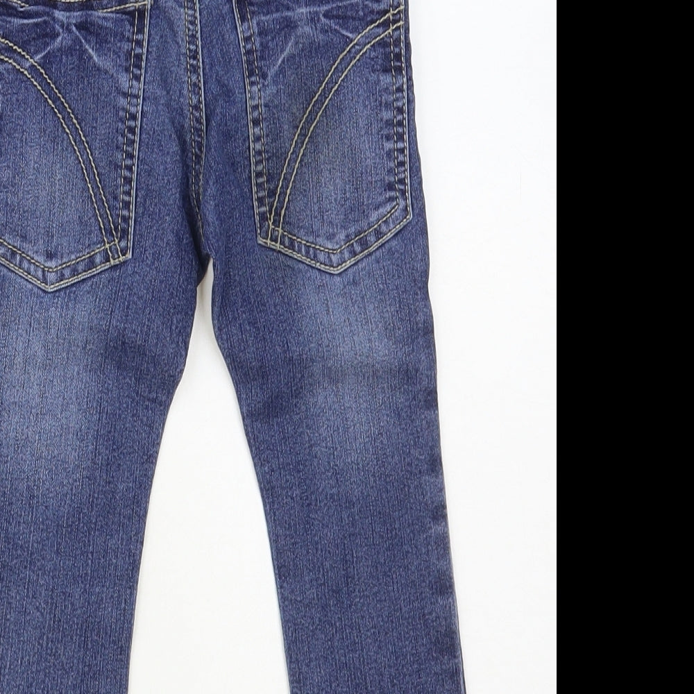 United Colors of Benetton Boys Blue Cotton Straight Jeans Size 2 Years Regular Button