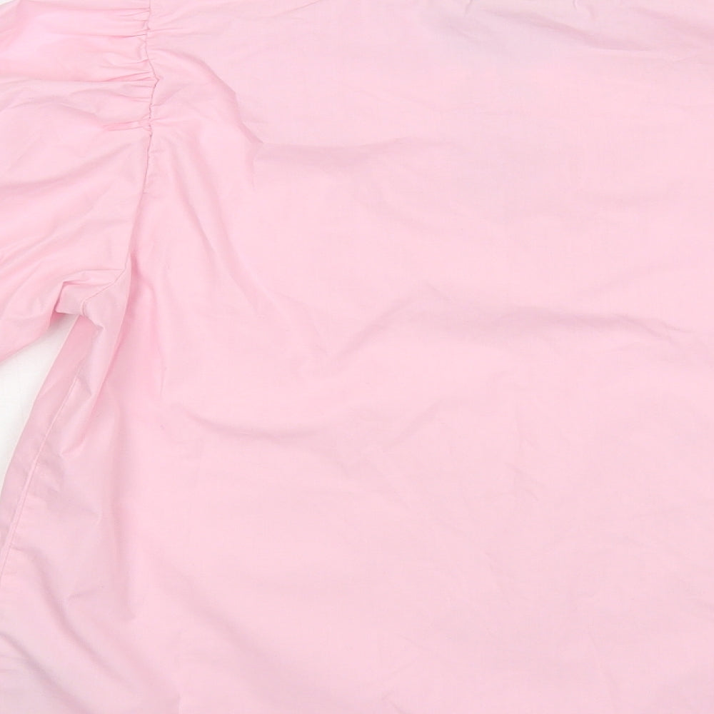 Kaffe Womens Pink Polyester Basic Blouse Size 8 Round Neck