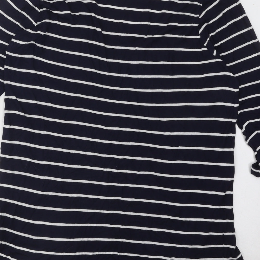 Atmosphere Womens Blue Scoop Neck Striped Viscose Pullover Jumper Size 16