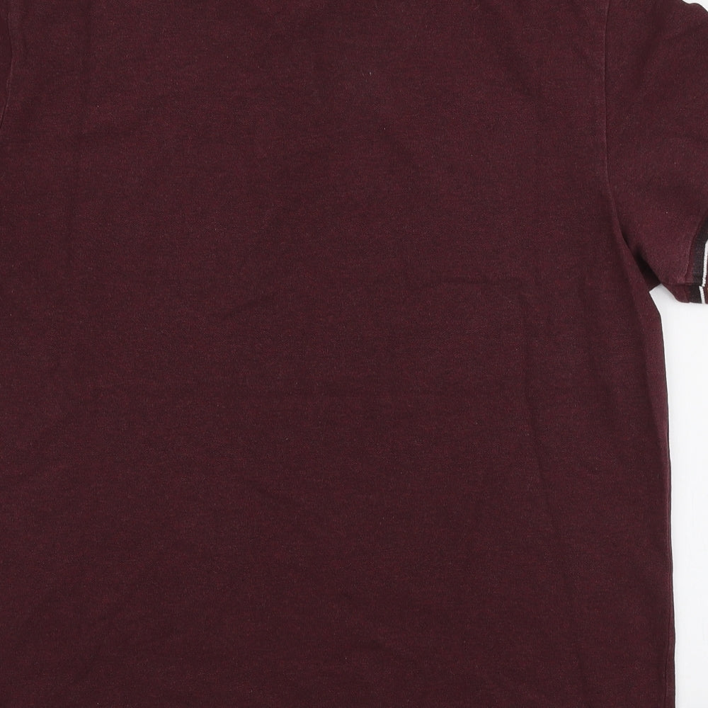 NEXT Mens Red Cotton Polo Size XL Collared Button