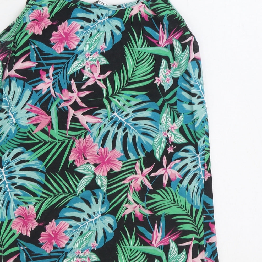 Pep&Co Womens Multicoloured Floral Cotton Camisole Tank Size S Square Neck