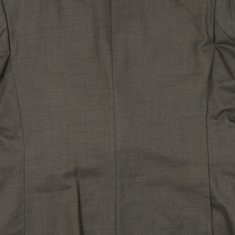 Pinstripe Mens Green Wool Jacket Suit Jacket Size 44
