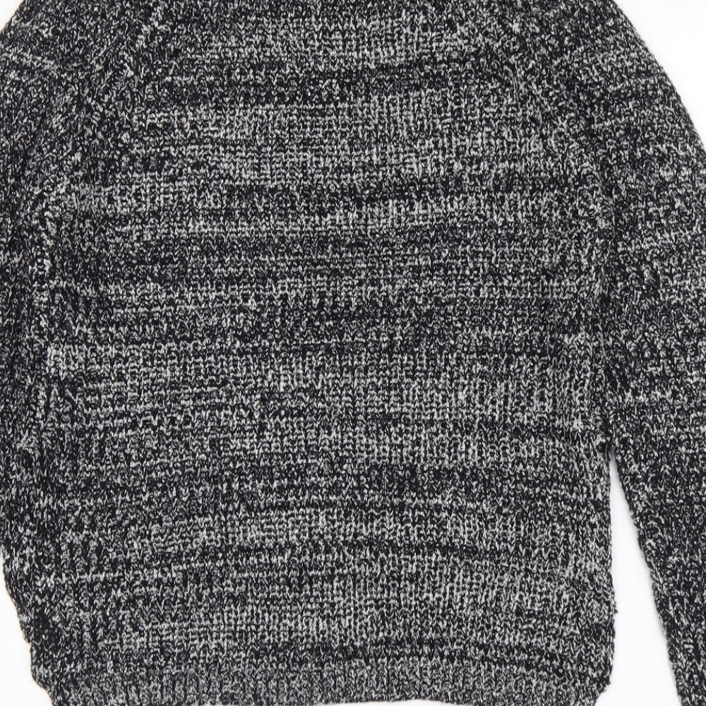 Papaya Womens Black Round Neck Acrylic Pullover Jumper Size S