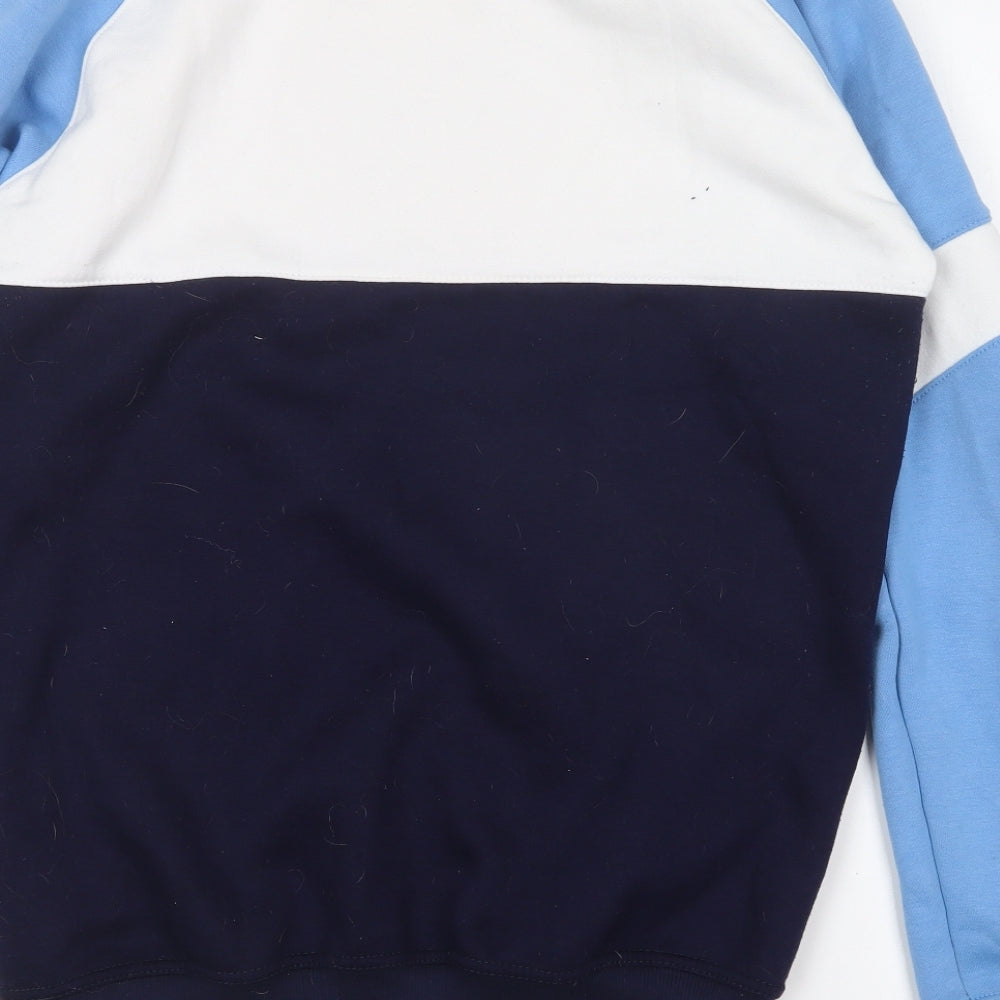 Move Merchandise Womens Blue Colourblock Polyester Pullover Sweatshirt Size M Pullover
