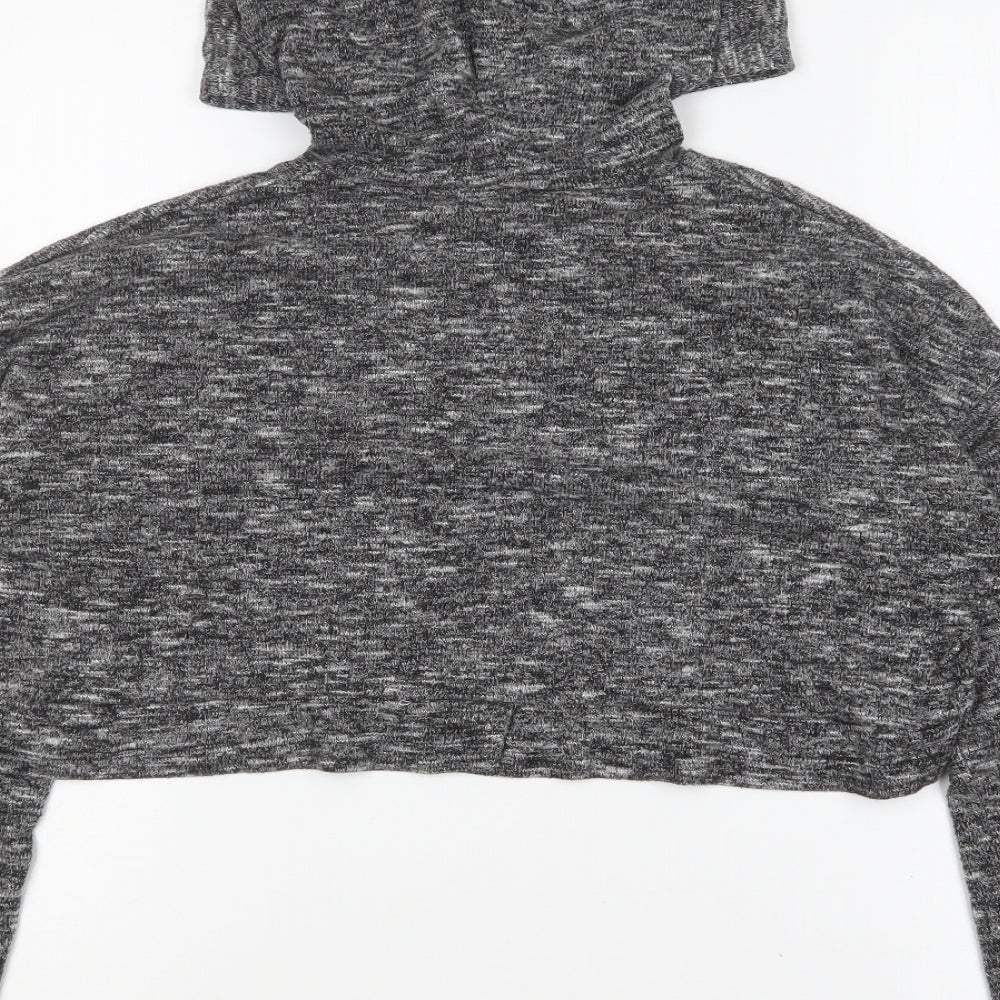 River Island Girls Grey Polyester Pullover Hoodie Size 11-12 Years Pullover