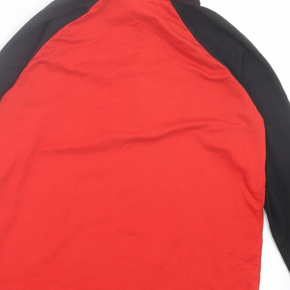 Dunnes Stores Boys Red Polyester Basic Casual Size 8-9 Years High Neck Zip