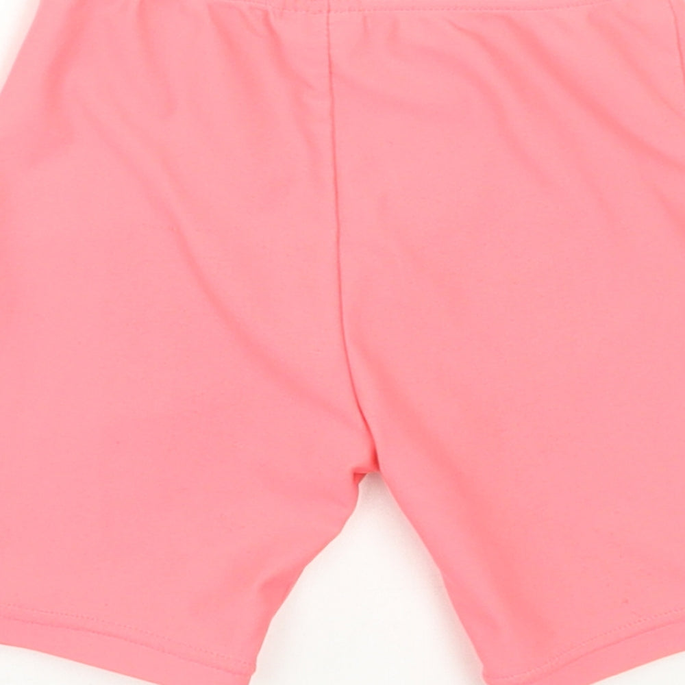 NEXT Girls Pink Polyester Compression Shorts Size 2 Years Regular