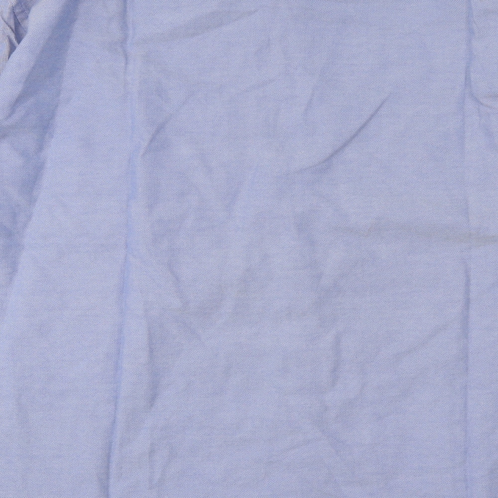 Code Mens Blue Cotton Button-Up Size 16.5 Collared Button
