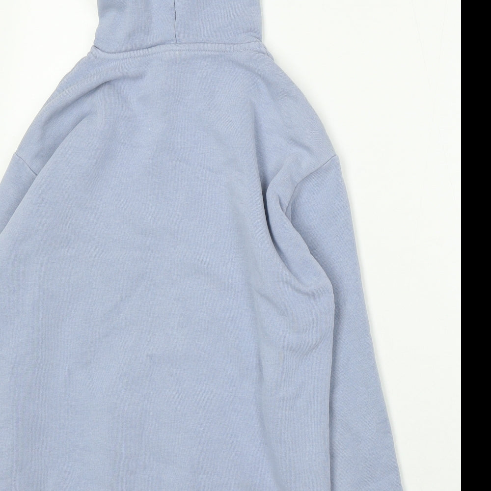 Topshop Womens Blue Cotton Pullover Hoodie Size 6