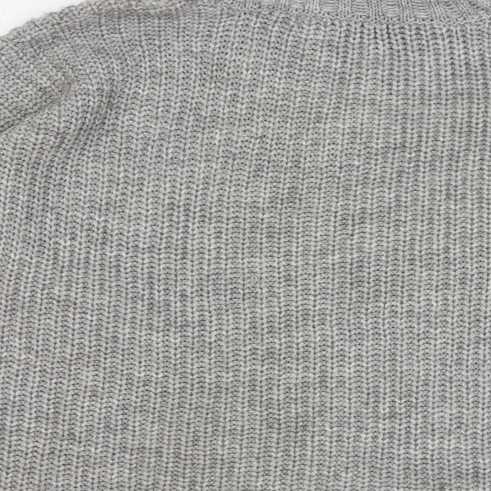 Very Womens Grey Roll Neck Acrylic Pullover Jumper Size 12
