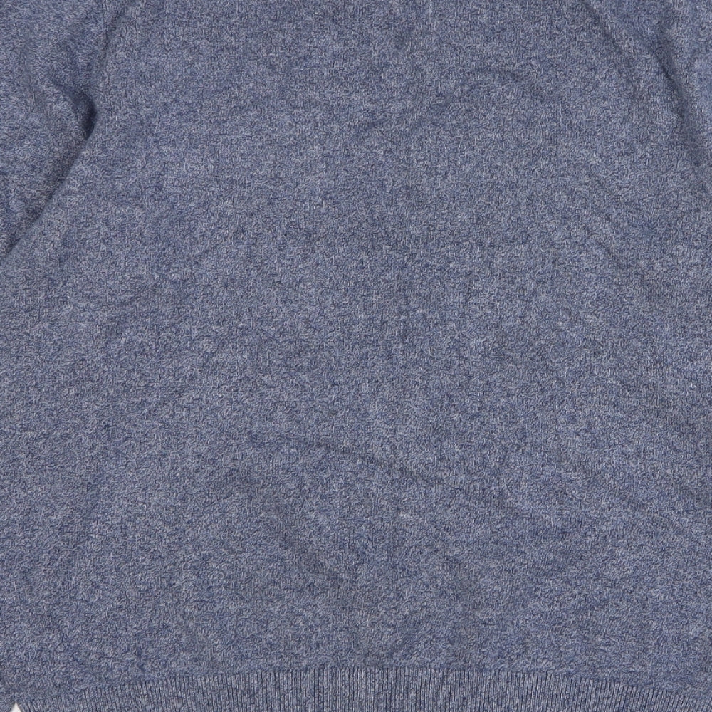 Linea Womens Blue Round Neck Cotton Pullover Jumper Size M