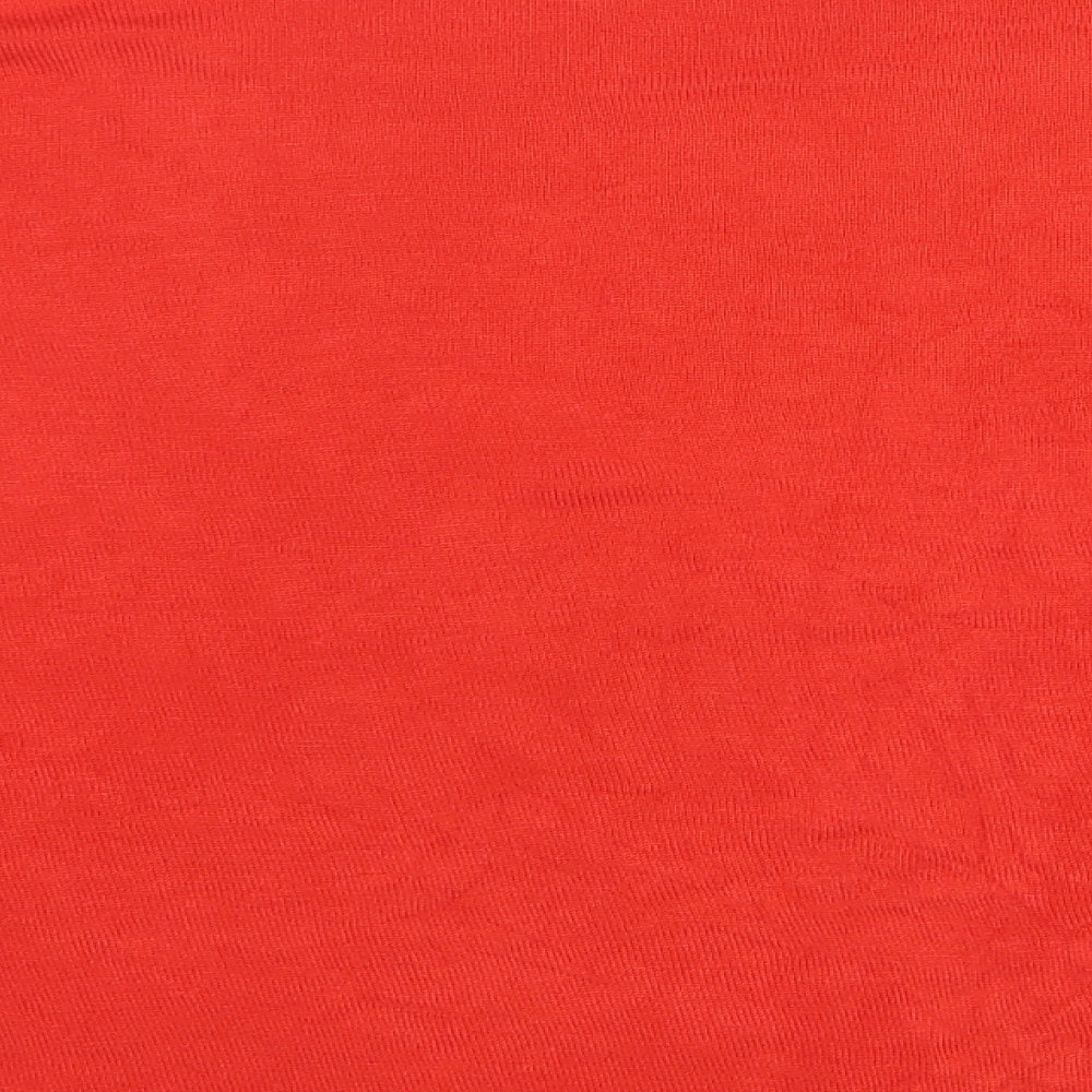 Mango Womens Red Round Neck Polyester Pullover Jumper Size M