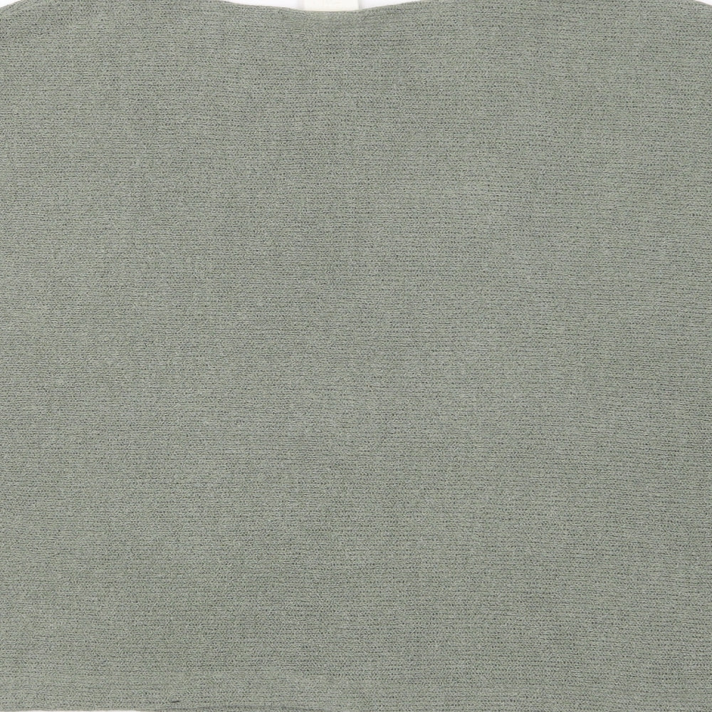 H&M Womens Green Round Neck Viscose Pullover Jumper Size L