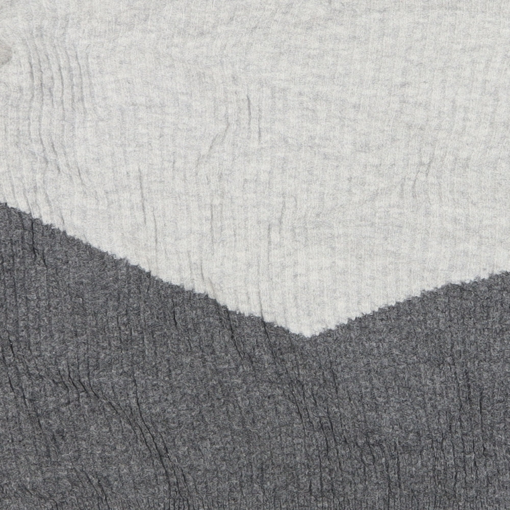 Marks & Spencer Womens Grey High Neck Acrylic Pullover Jumper Size S