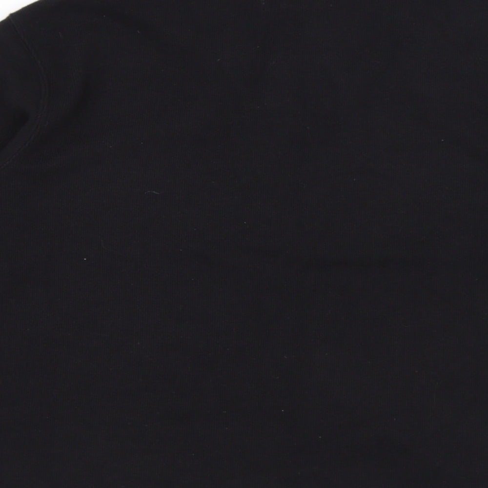 Marks & Spencer Mens Black High Neck Cotton Pullover Jumper Size M