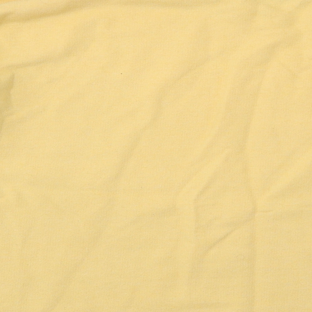 Pull&Bear Womens Yellow Cotton Pullover Sweatshirt Size S Pullover