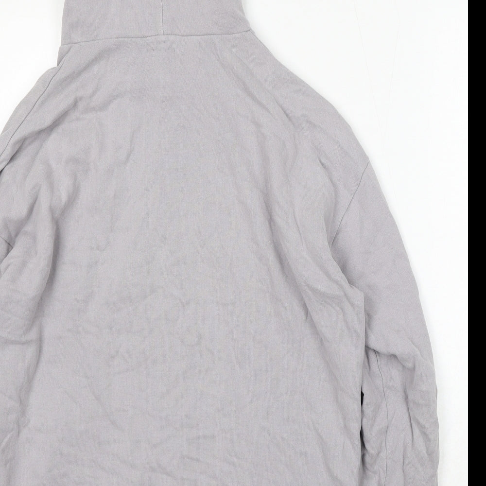 River Island Mens Grey Cotton Pullover Hoodie Size XS