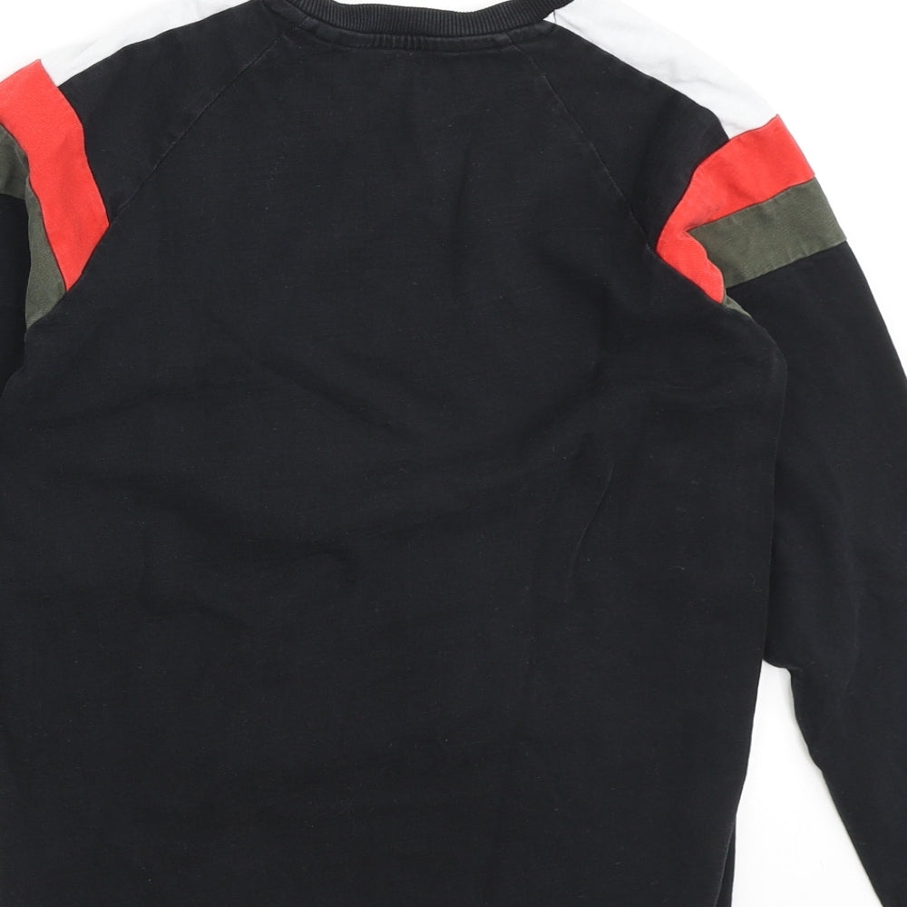 Next Boys Black Cotton Pullover Sweatshirt Size 12 Years